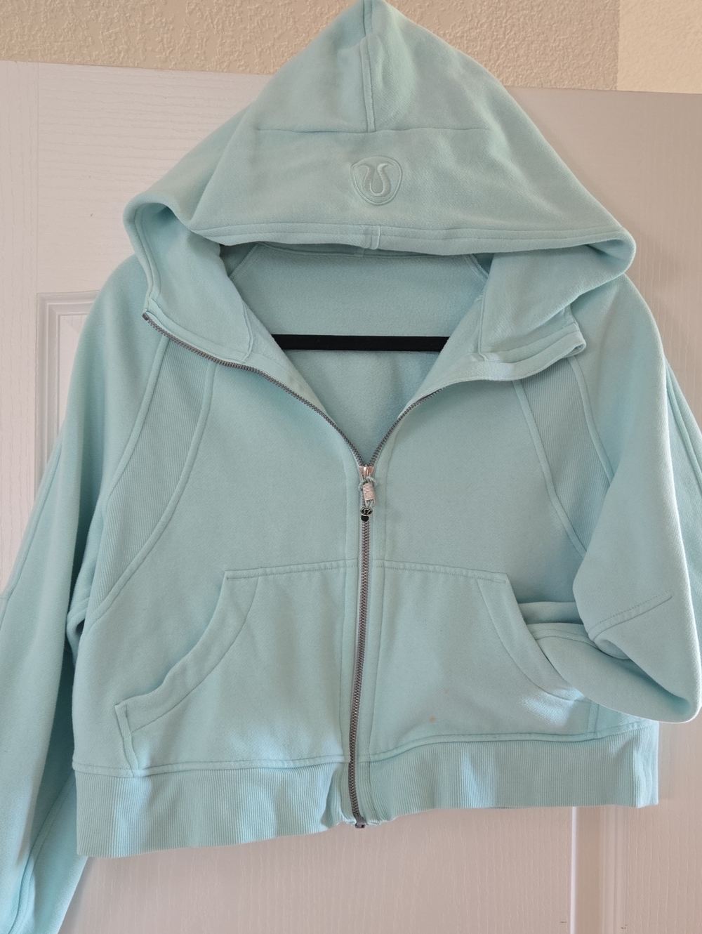 lululemon athletica Mint Blue Zip-Up Hooded Jacket